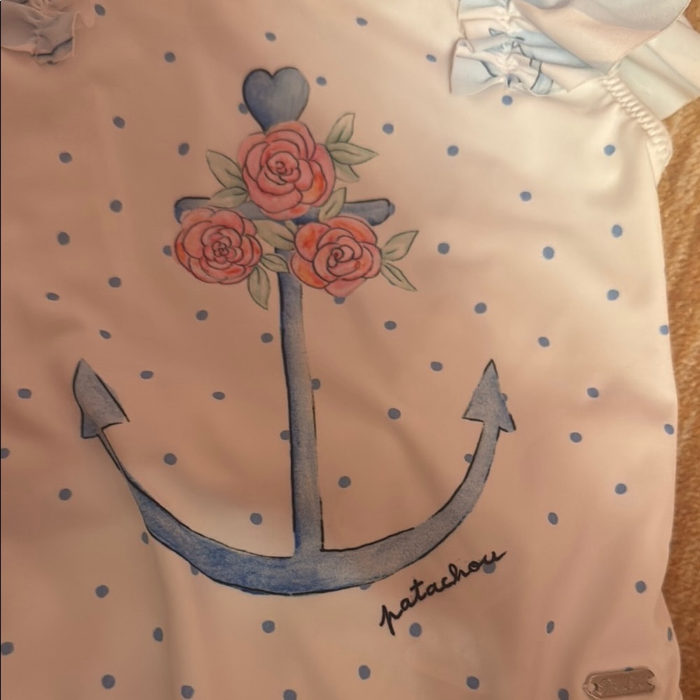 Anchor and Roses Kids One Piece - Picture 2 of 4